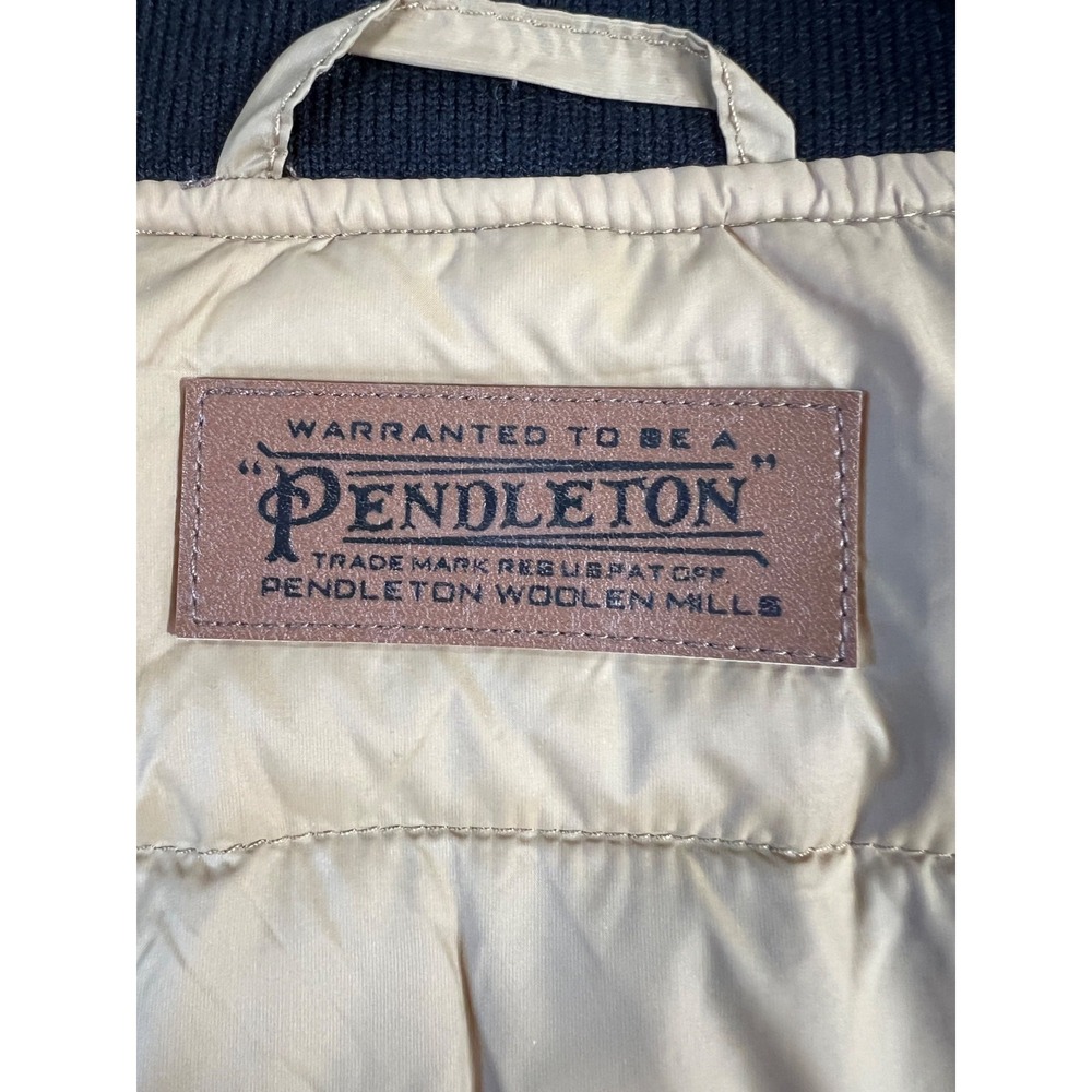 Pendleton Puffer Vest Womens XL Aztec Black Tan Duck Down Reversible NWOT* - Picture 10 of 13